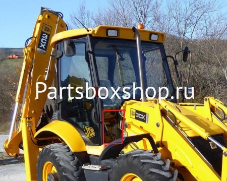 Стекло лобовое нижнее правое JCB 3CX, 4CX с 2005 г. KMK